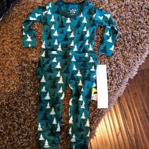 NWT Kickee Pants Christmas Tree pjs